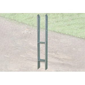 Weka H-Anker-Set, 3 Stück, 9x9 cm, verzinkt, für Terrassenüberdachungen und Carports.