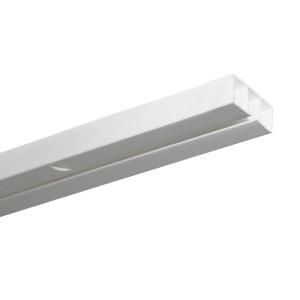 Weiße Gardinia Vorhangschiene Slim Line, 1-läufig, 300 cm für die Deckenmontage.