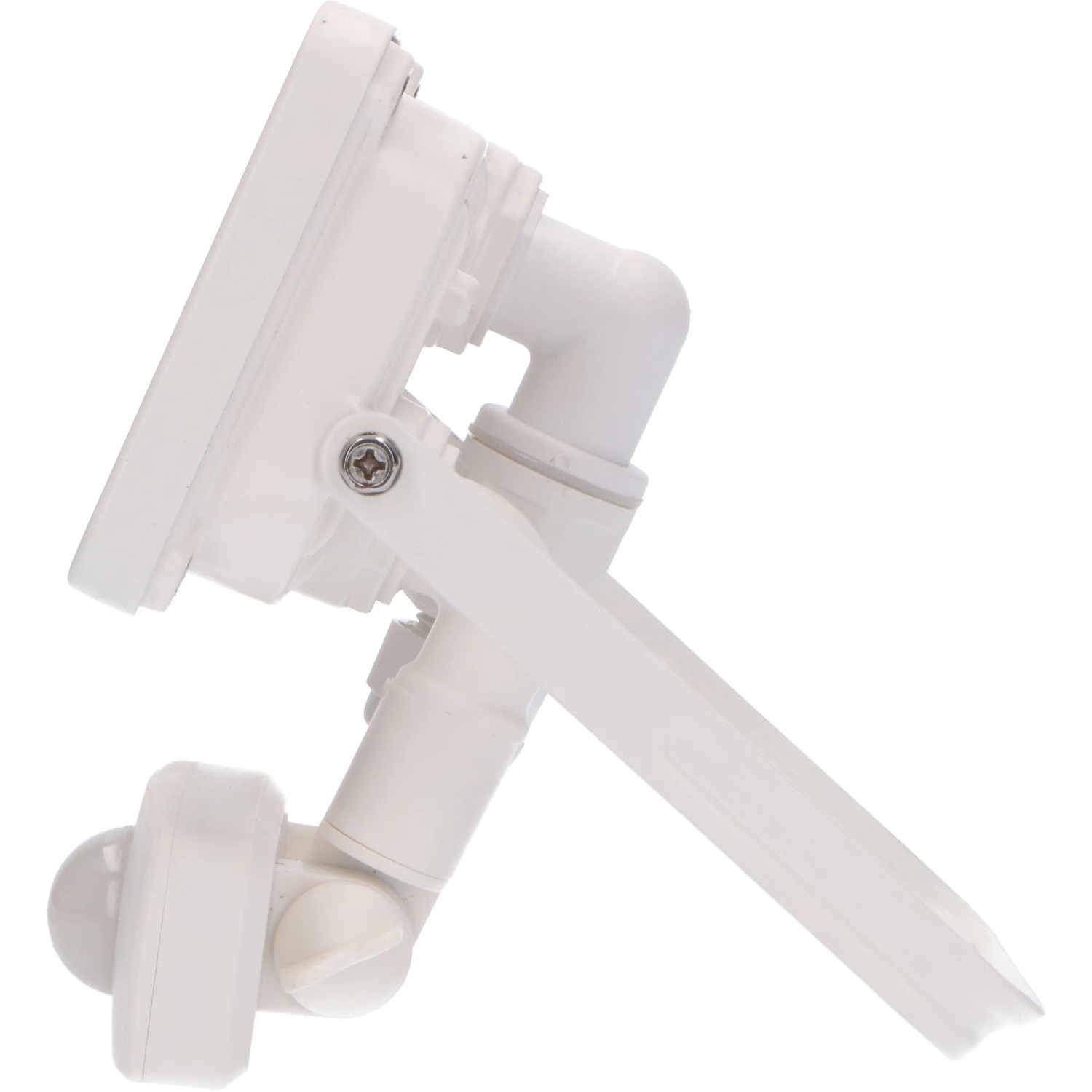 Weißer LED-Außenstrahler mit Sensor, 10W, 4000K, IP44, Sanan LED, 1100 Lumen.