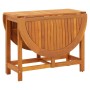 Zusammengeklappter vidaXL Gartentisch aus Akazienholz, 130x90x72 cm. Kompakter Tisch für Terrasse und Garten.