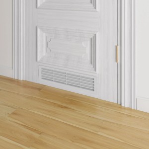 Weißes Türgitter aus Kunststoff zur Raumbelüftung. Lüftungsgitter für Türblatt, einfache Montage.