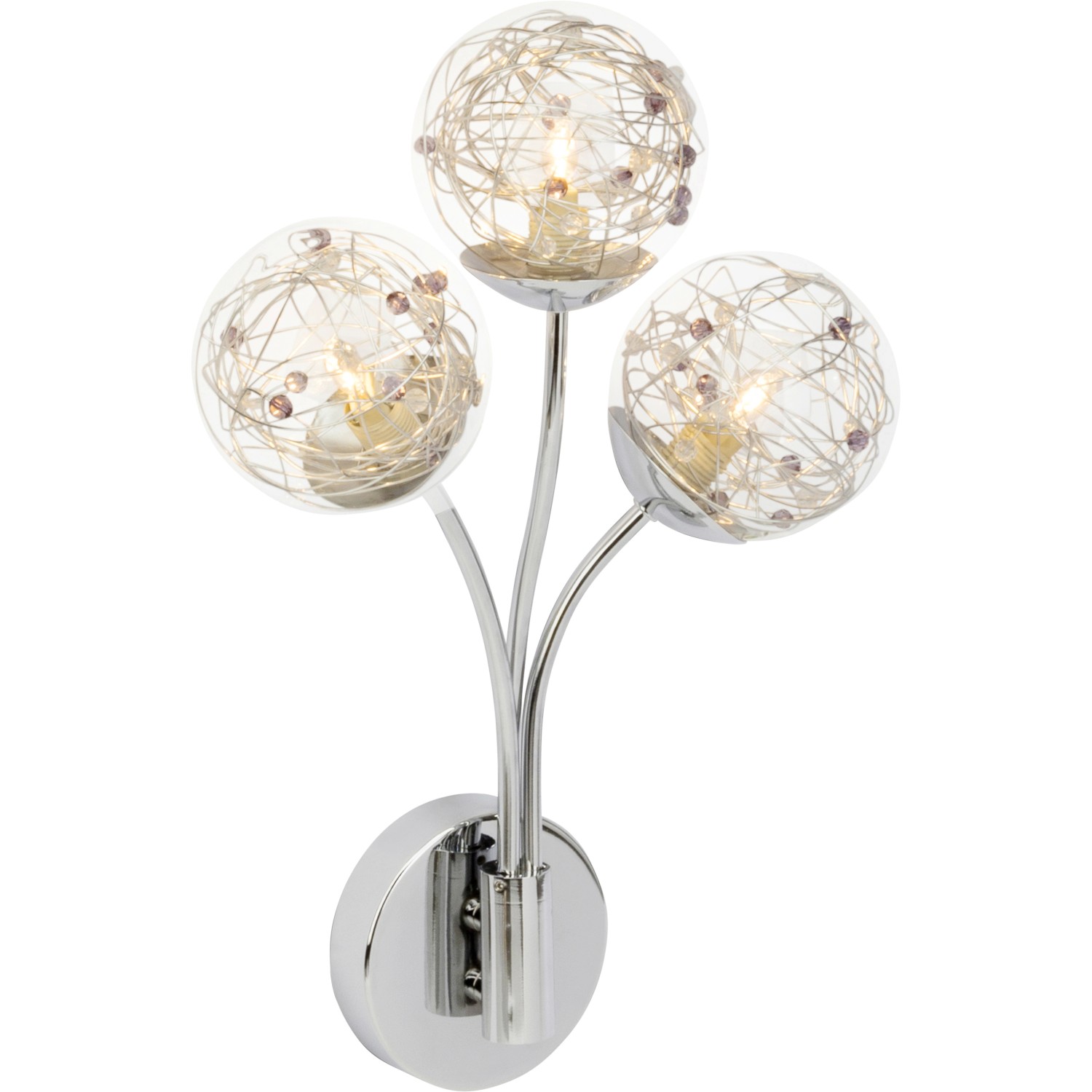 Brilliant Wandleuchte Joya 3-flammig Chrom günstig online kaufen