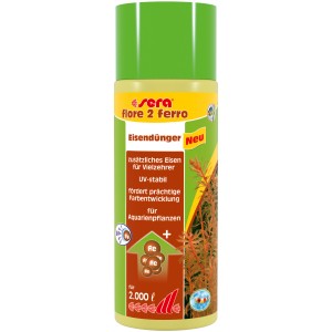 Sera Flore 2 Ferro Eisendünger, 500ml Flasche für prächtige Farben im Aquarium.