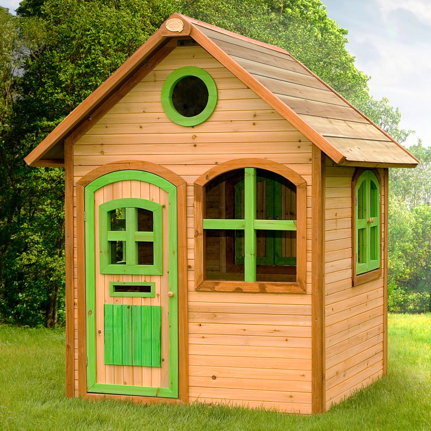 Axi Julia Spielhaus Braun - Grün 151 x 137 x 175 cm