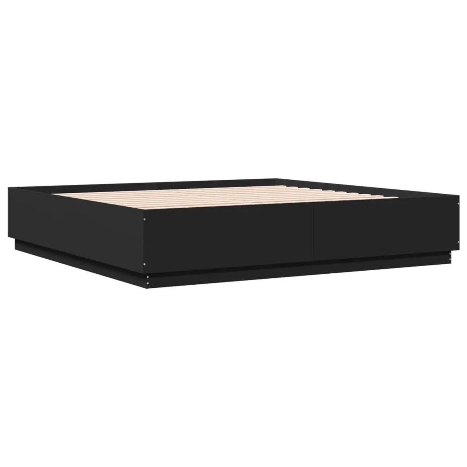 vidaXL Bettgestell Schwarz 180x200 cm Holzwerkstoff 3209682 günstig online kaufen