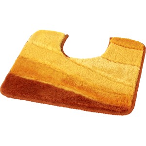 Meusch WC-Vorleger Ocean Safran, 55x50 cm, Badteppich in Gelb- und Brauntönen.