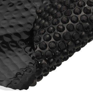 Schwarze vidaXL Poolabdeckung aus PE, schwere Qualität, mit Luftpolsterfolie für Solarheizung und Schutz.
