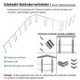 AICA 304 Edelstahl Treppengeländer Set Seitenmontage 200 cm Länge 3 Querstreben_7