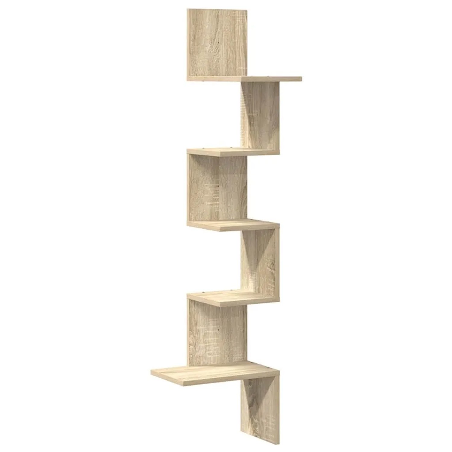 vidaXL Wand-Eckregal Sonoma-Eiche 32x32x127,5 cm Holzwerkstoff 860519