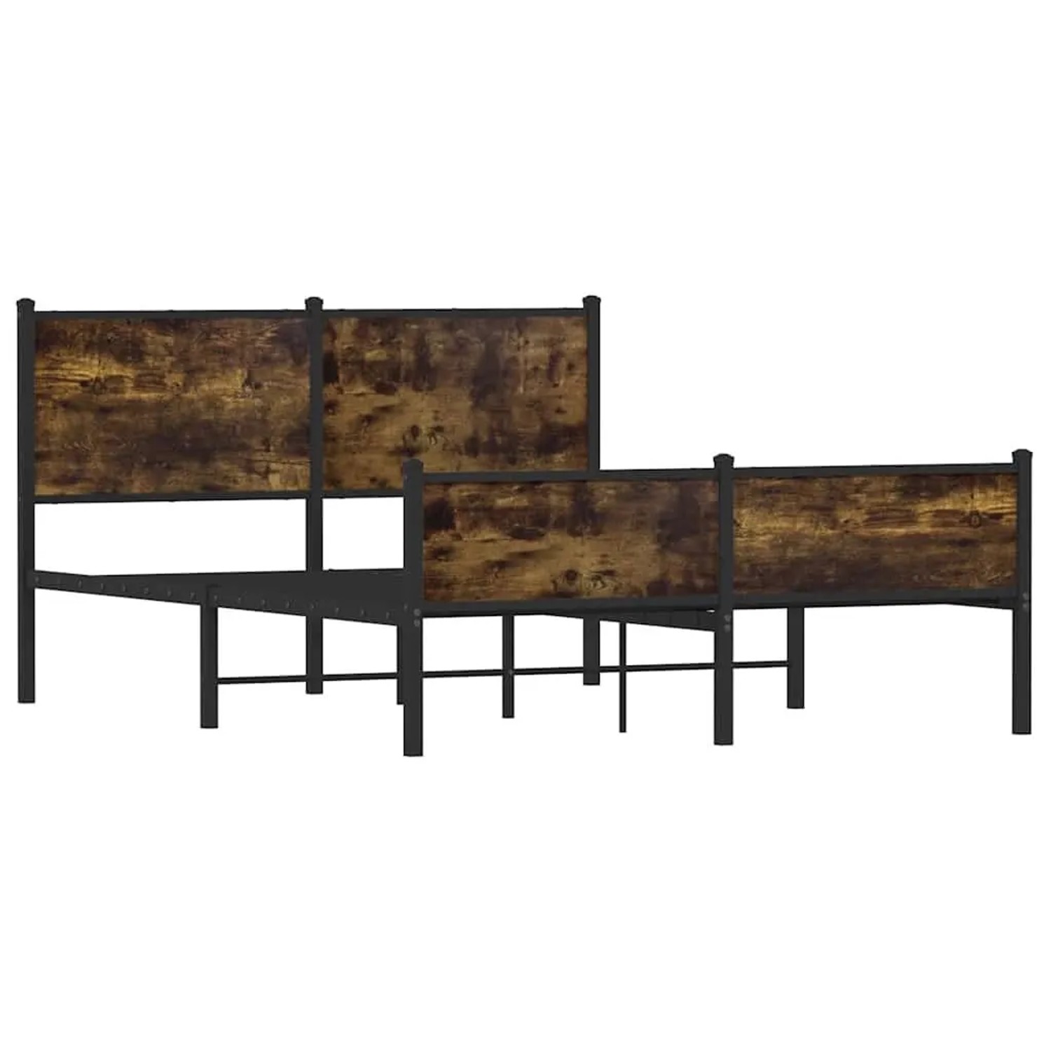 vidaXL Metallbett ohne Matratze Räuchereiche 137x190 cm 4007849 günstig online kaufen