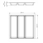 SOTECH ORGA-BOX-2 Multifunktionseinsatz Tiefe 462mm Höhe 50,5mm Für Nobilia Küche Canvas Struktur Anthrazit Breite 509mm_6