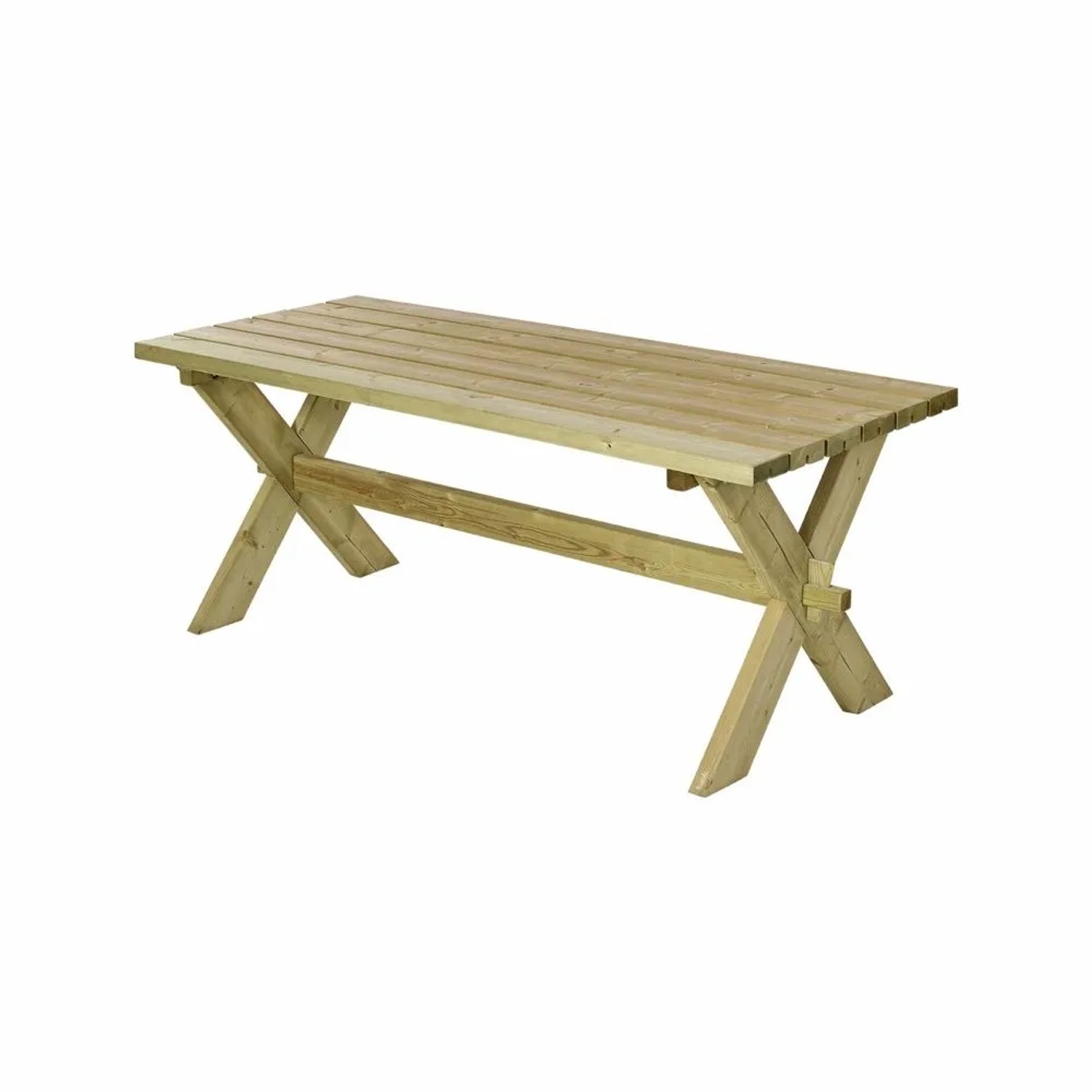 PLUS Gartentisch 177 cm Druckimprägniert aus Kiefer/Fichte mit Mittelkeil FSC-zertifiziert