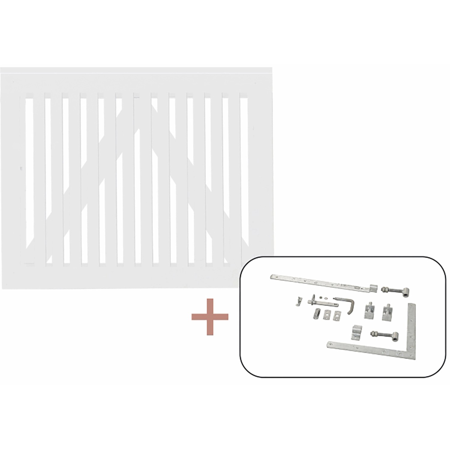 Einzeltor Sendai Nadelholz Weiß 100 cm x 80 cm günstig online kaufen