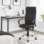Schwarzer Songmics Bürostuhl, ergonomisch, höhenverstellbar und neigbar.