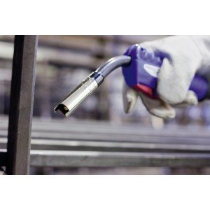 LUX Punktgasdüse SB 15 am Schweißgerät, Zubehör für präzise Schweißarbeiten.