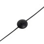 Detailaufnahme des Fußschalters der schwarzen QAZQA Stehlampe Athen.