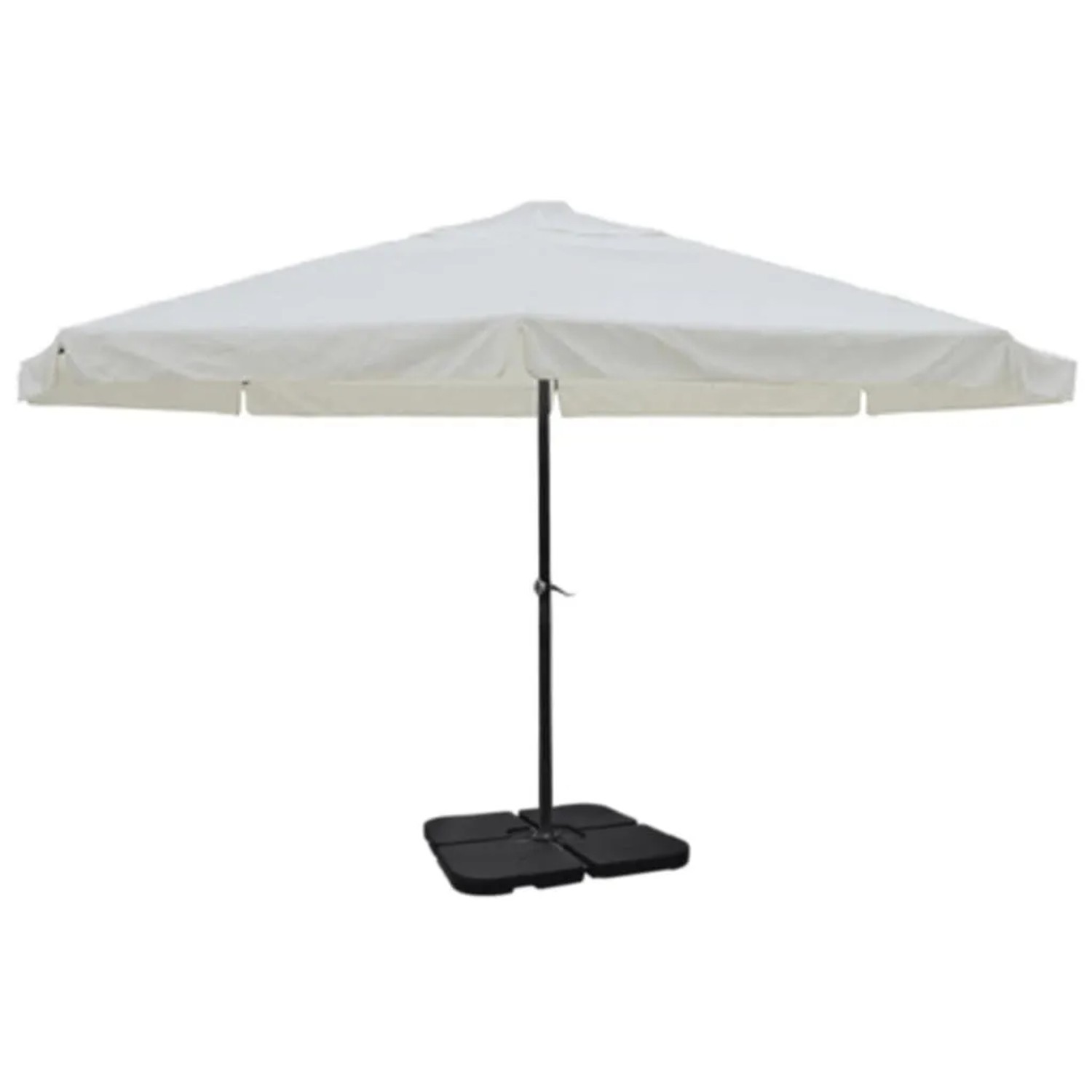 vidaXL Sonnenschirm Aluminium Tragbarer Sonnenschirmständer Weiß 271716