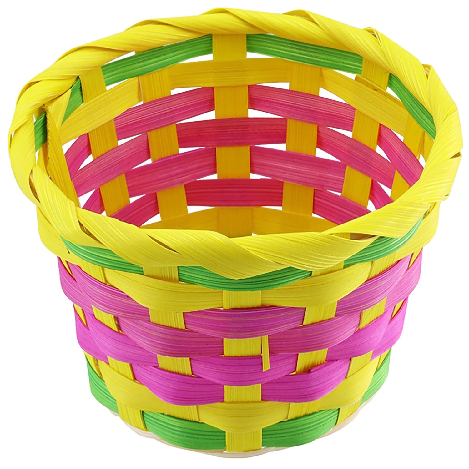 Korb aus Bambus 13 cm x 9,5 cm Mehrfarbig