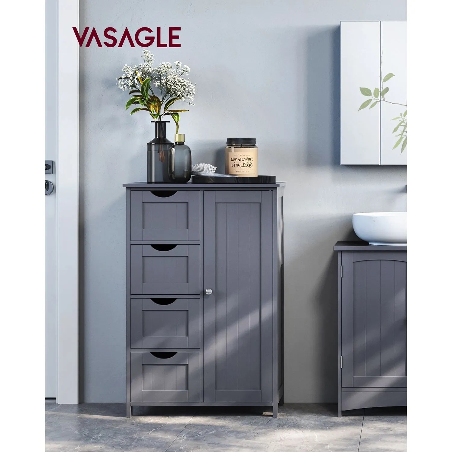 tuerkranz modern Naturkranz Türkranz Blätter grau silber weiss Glimmer Shabby chic 40 cm – Flourou Luxury Interior Design & Art Größe:Korb nur M