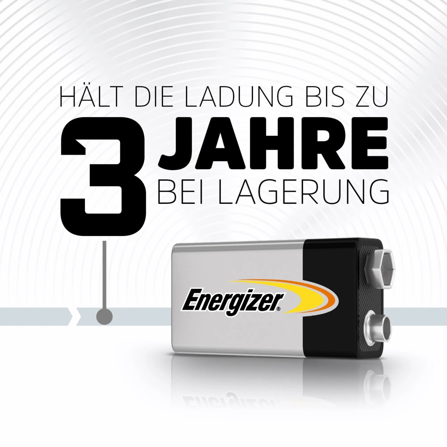 Energizer Alkaline Power 9V Batterie, E-Block für Geräte des täglichen Bedarfs.