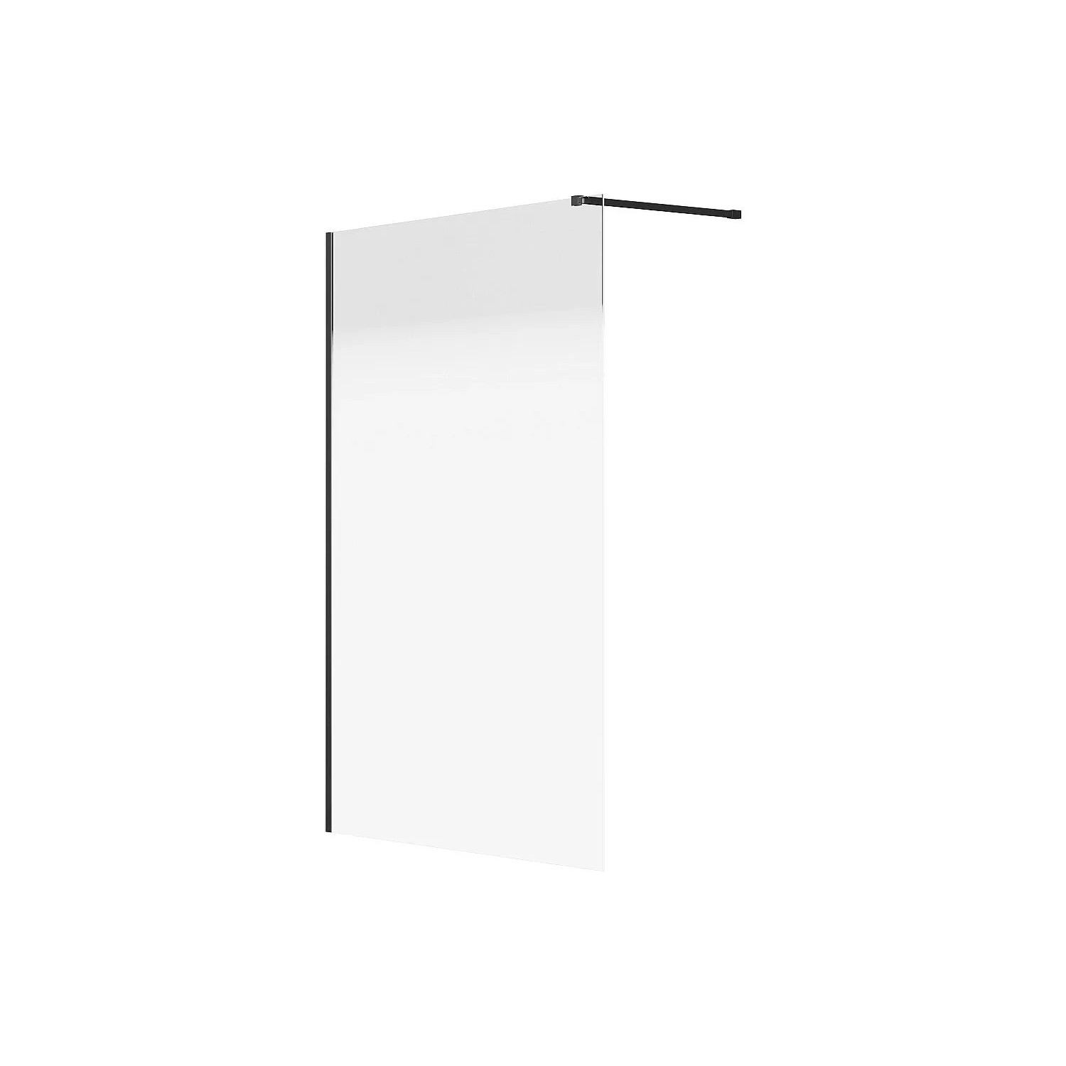 Vente-unique Duschwand Pomaro Schwarz 140 cm