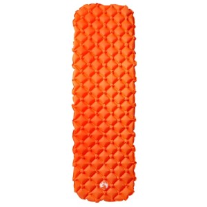 vidaXL aufblasbare orange Isomatte mit Luftkammern, 190x58x6 cm, für Camping.