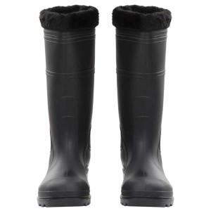 vidaXL Gummistiefel mit Herausnehmbarem Innenfutter Schwarz Größe 46 PVC 137604