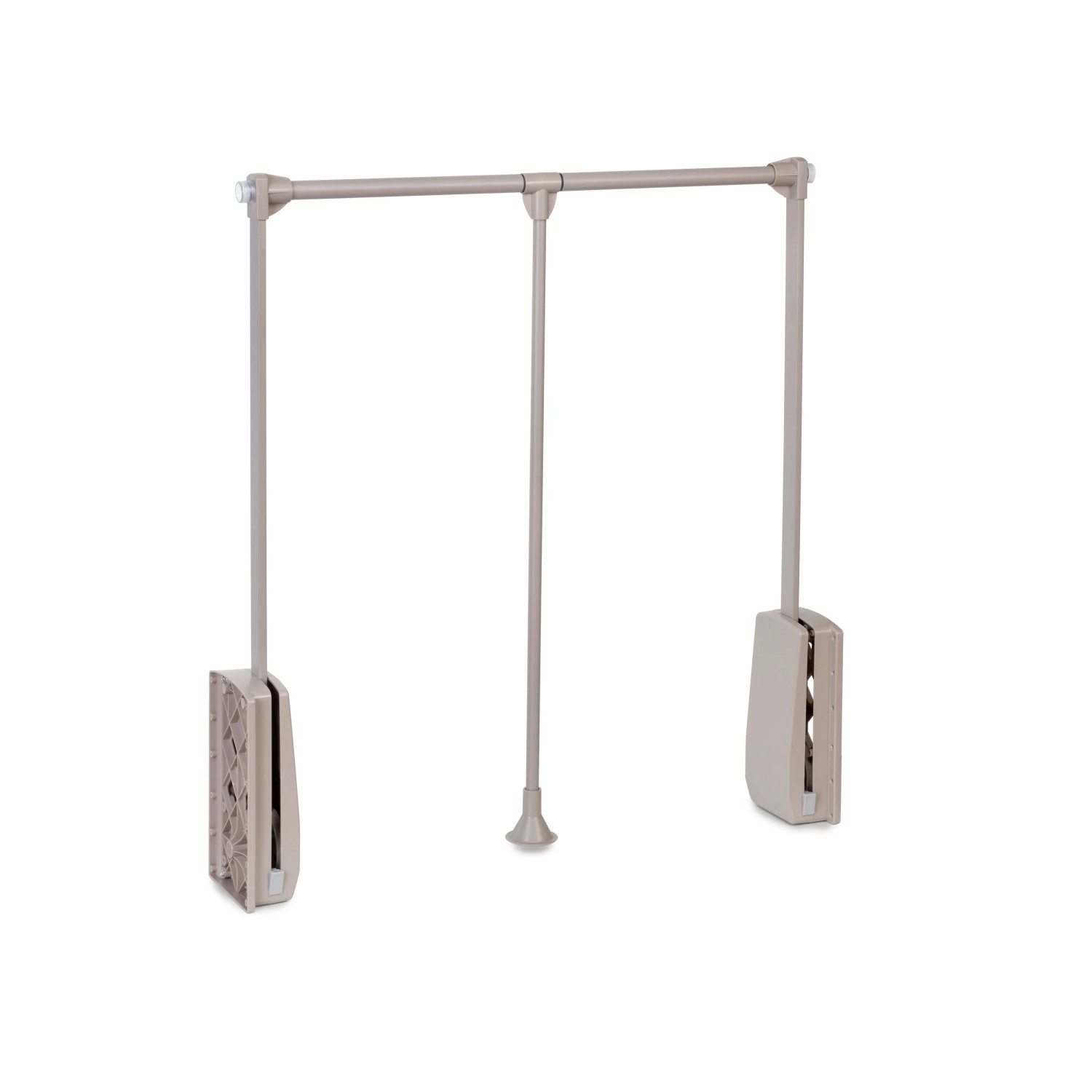 Emuca Kleiderlift für Garderoben Hang 830 - 1150 Schwarz Stahl und Kunststoff