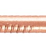Kupfernägel Set: 20 LUX Nägel, Ø 2,8 x 35 mm, geriffelter Schaft, Flachkopf.