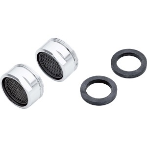 Mischdüsen M24, verchromt, 2er-Set für Armaturen. Mit Dichtungen für Hochdruck.