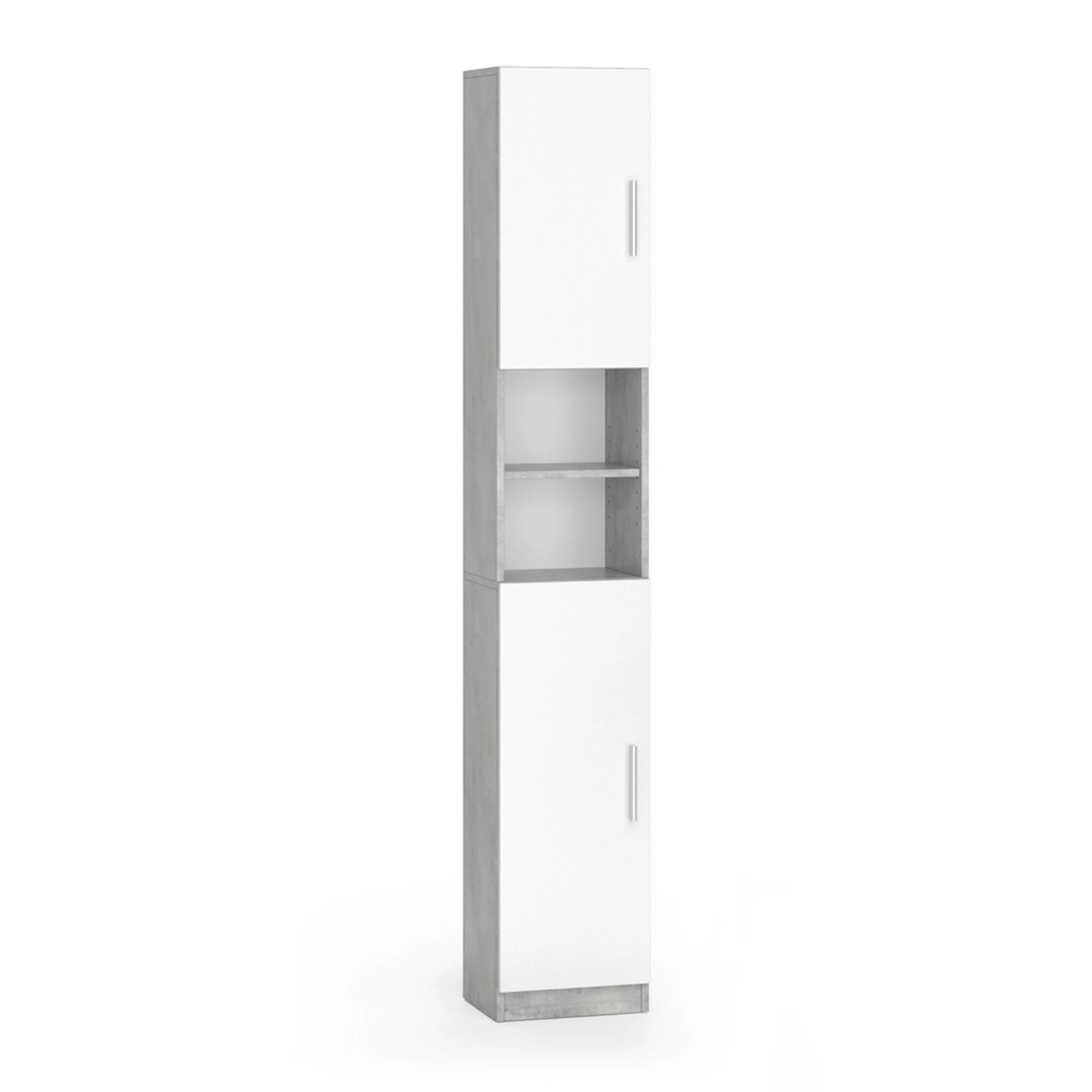Vicco Badschrank Luis Beton/Weiß 32 x 190 cm