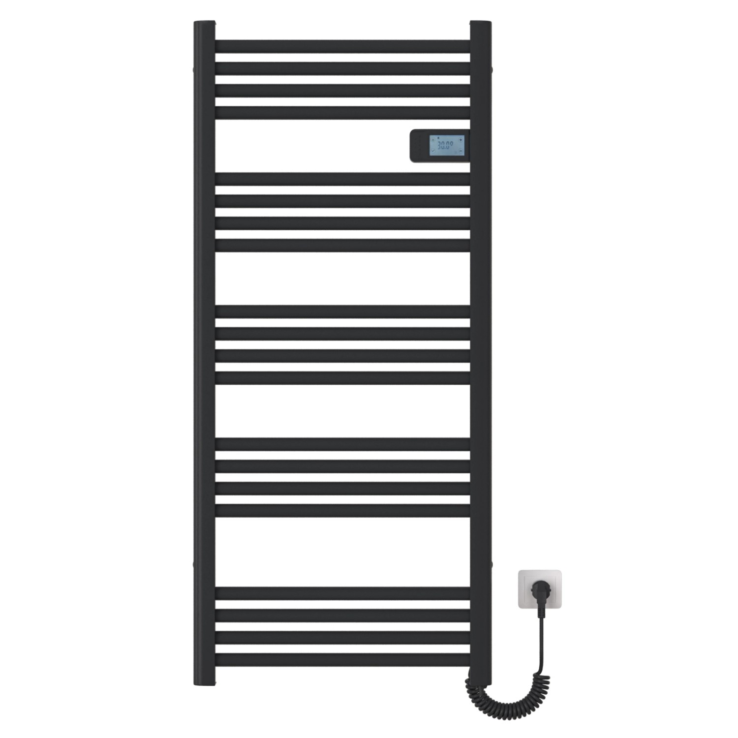 Emke Handtuchwärmer Elektrisch 120x54cm 600W Schwarz Heizkörper mit Thermos günstig online kaufen