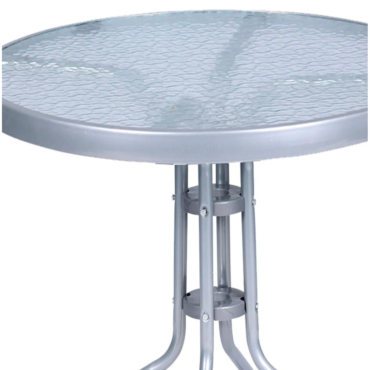 Mojawo Bistrotisch rund 60 cm Glas Metall 70 cm hoch Gartentisch kaufen bei OBI