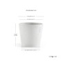 Ecopots Amsterdam Pflanztopf, Ø 20cm, weiß. Ideal für Innen & Außen, minimalistisches Design.