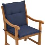 4er Set Beautissu Loft NL Niederlehner Auflagen, 100x50x6cm, Dunkelblau, für Gartenstühle.