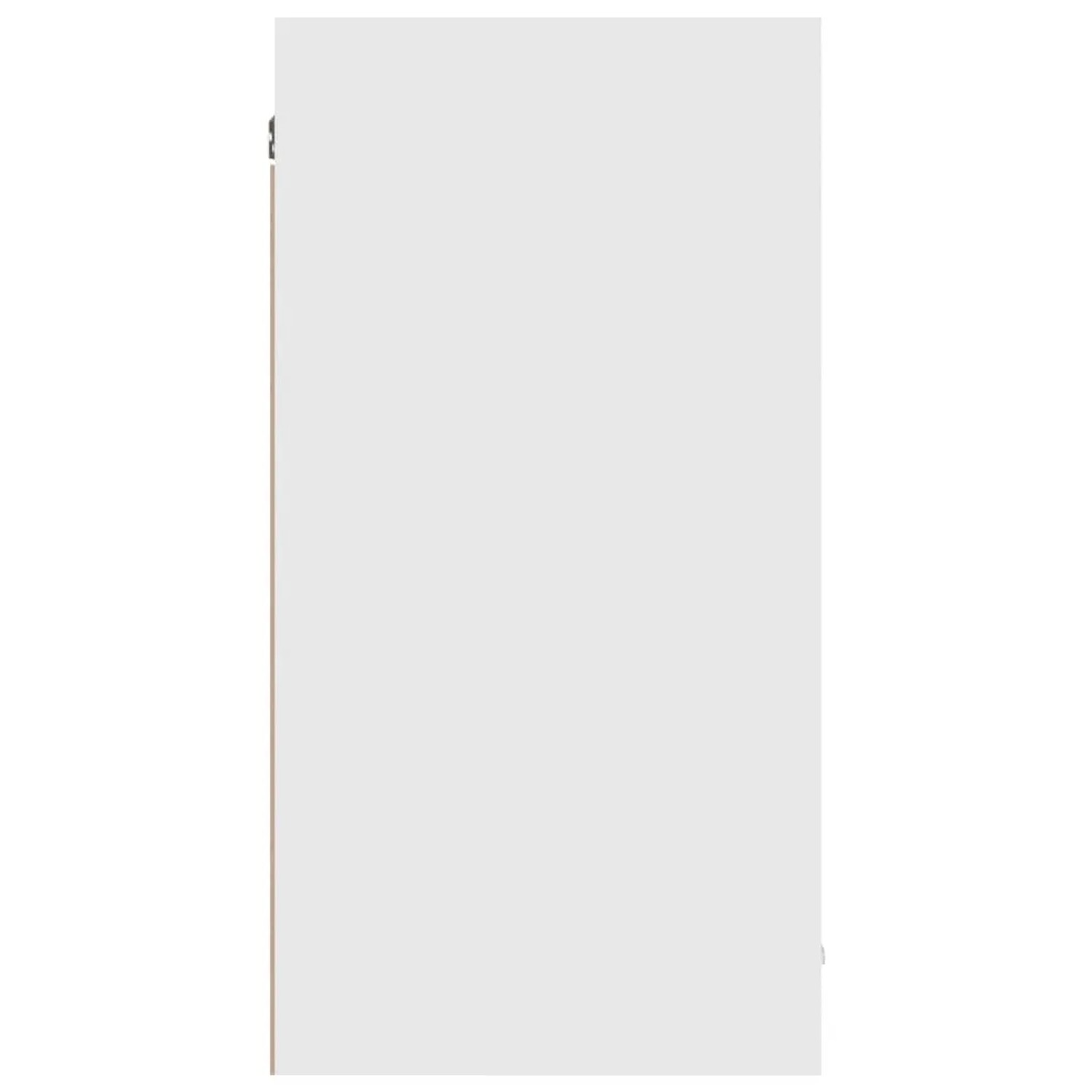 Weißer vidaXL Hängeschrank (80x31x60 cm) aus Holzwerkstoff für die Küche.