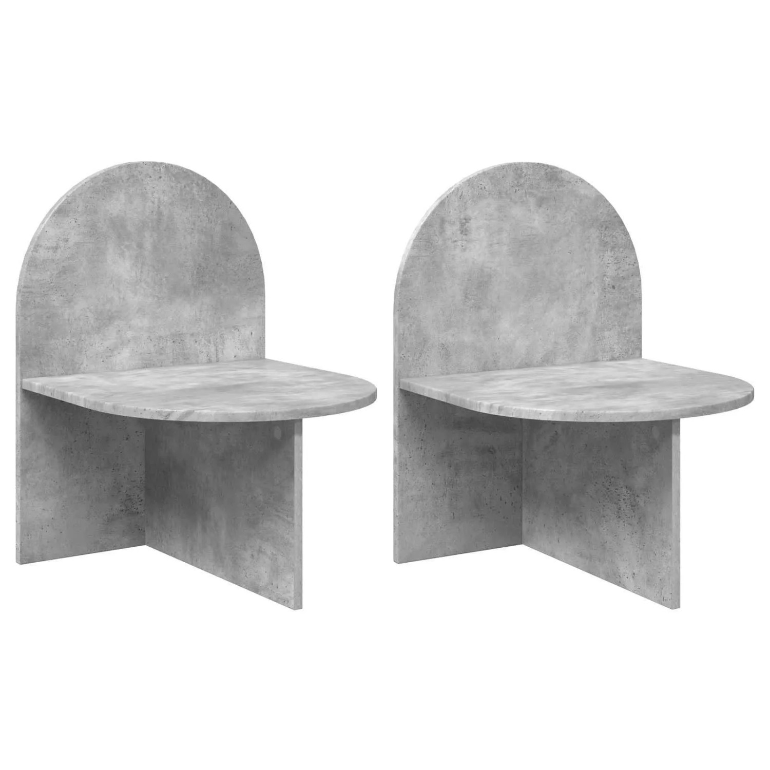 vidaXL Nachttisch 2 Stk Betongrau 48 x 49 x 65 cm Holzwerkstoff 8001120