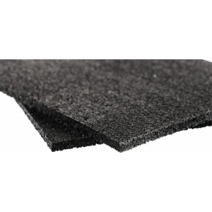 Schwarze Allzweckgummimatte, 200x100x0,5 cm, für Waschmaschinenzubehör und Haushalt.