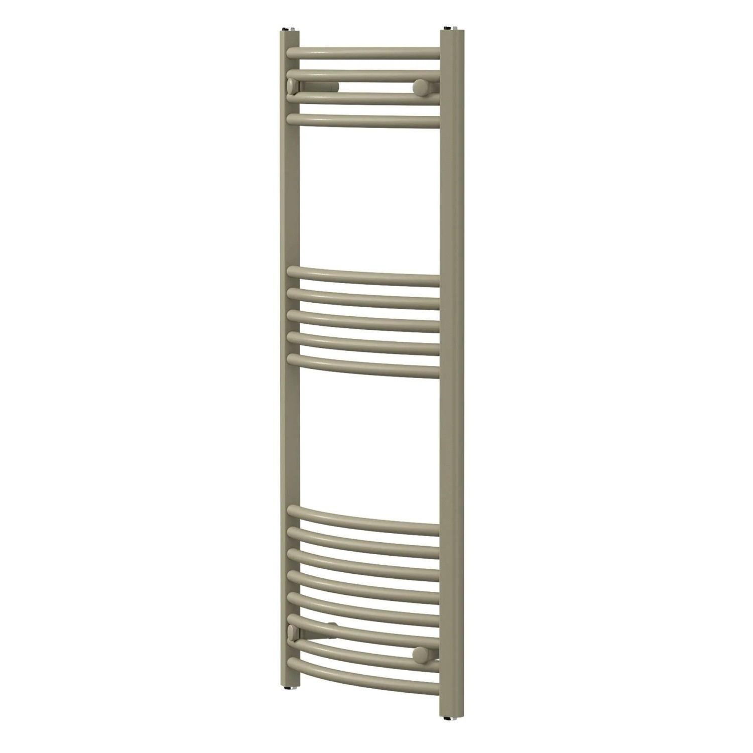 LuxeBath Handtuchheizkörper Sahara 500 x 1200 mm Beige Badheizkörper Gebogen Seitenanschluss 455 Watt Leistung