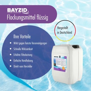 Bayzid Flockungsmittel flüssig, 2 Kanister à 20l für Sandfilteranlagen.