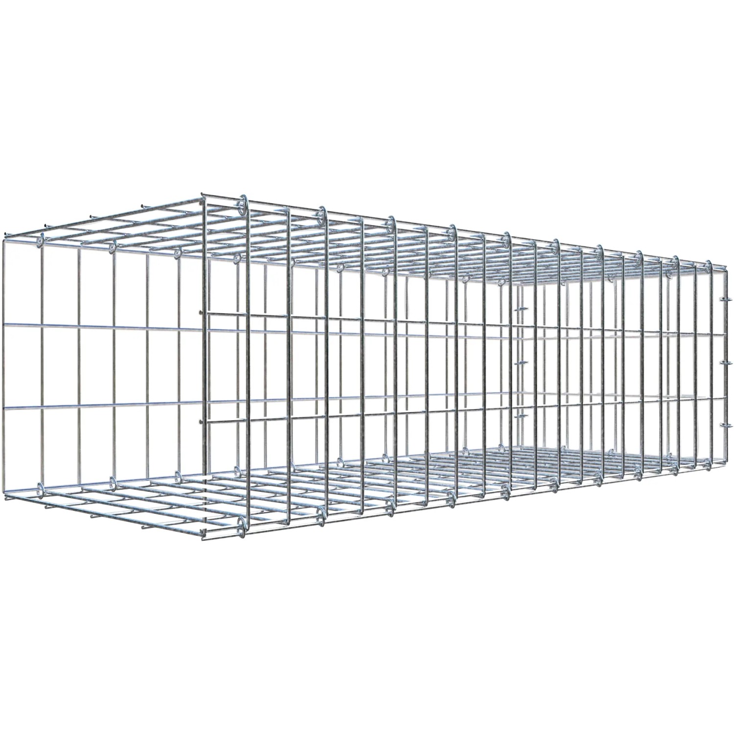 Gabiona C-Ring-Gabione-Anbaukorb Typ 2 30 x 100 x 40 cm Maschenw 5 x 10 cm