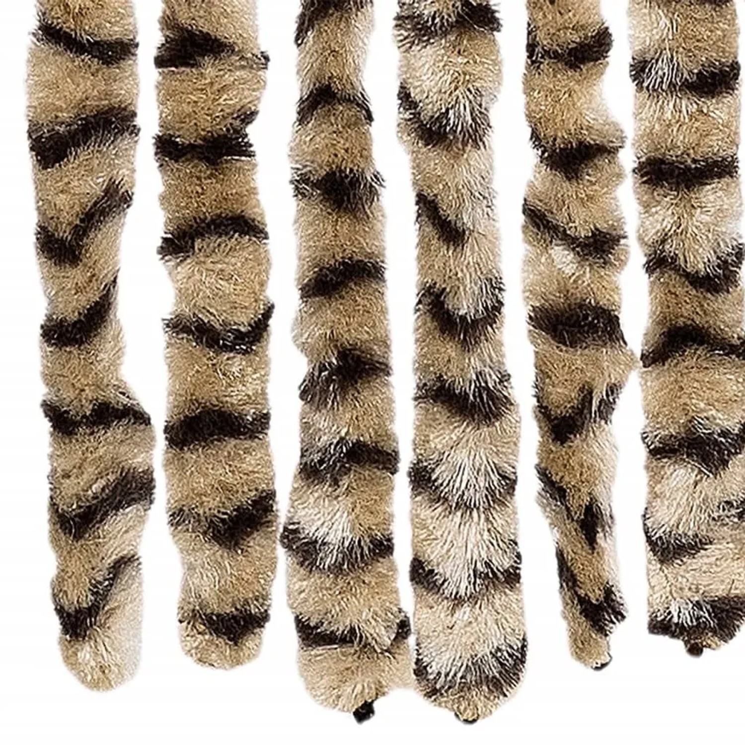 Beige-brauner Insektenschutz-Vorhang aus Chenille, 90x220 cm, für Fenster und Türen.