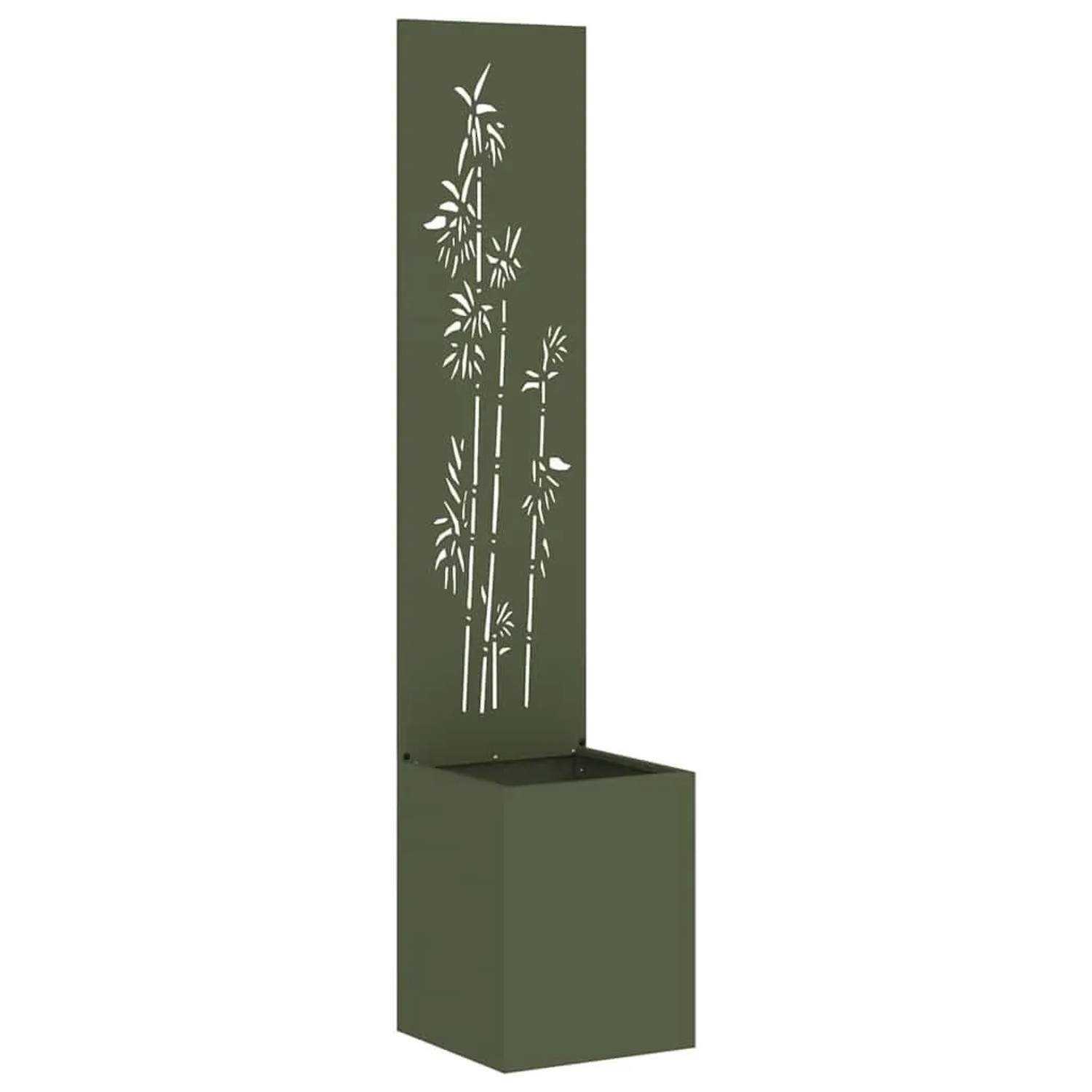 vidaXL Garten Sichtschutz-Leinwand Floral Olivgrün 32 x 32 x 150 cm 876381