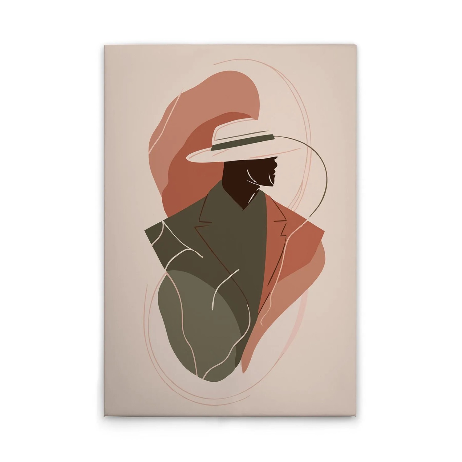 Tadessi Leinwandbild - M1-No.51688 - Mann Abstrakt - 30 x 45 cm - Querformat