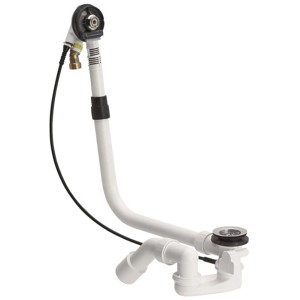 Bette Ab- und Überlaufgarnitur mit Wasserzulauf, verlängert, 725 mm, Weiß. Für Badewannen.