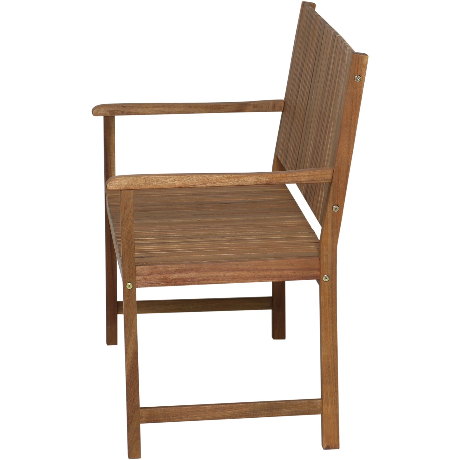 Siena Garden Gartenbank Falun, 2-Sitzer aus Akazie, beige. Holzbank für Garten und Terrasse.