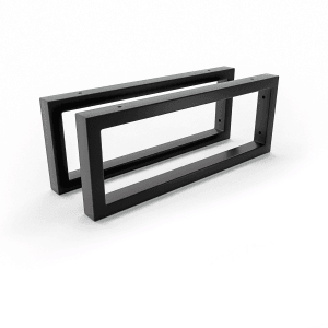 HEVVA Waschtischhalterung RHEIN 15 cm Hoch 40 cm Tief 2er Set Schwarz