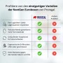 Vergleich der Vorteile von PROREGAL Euroboxen: Stabil, stapelbar, resistent gegen Säure und Öl.