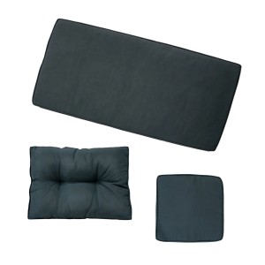 Jardi Gartenmöbel Kissen Set, graue Sitz- und Rückenkissen für Rattanmöbel.