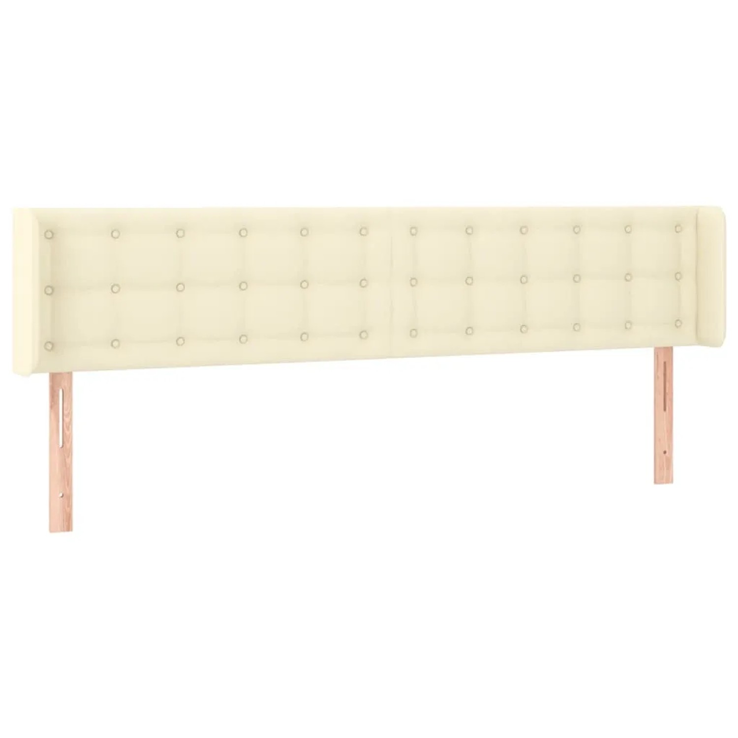vidaXL LED Kopfteil Creme 183x16x78/88 cm Kunstleder 3123340